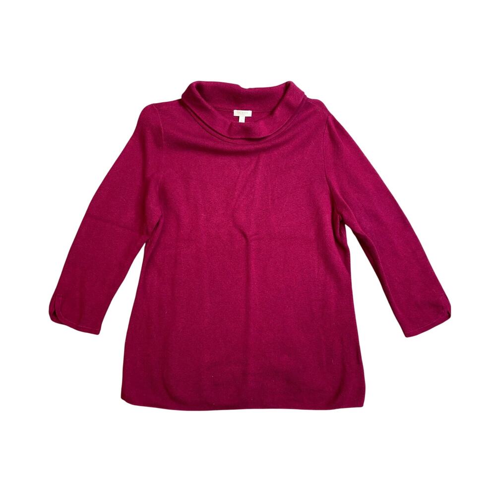 Talbots Womens Pink Berry Cowl Neck Sweater, Large